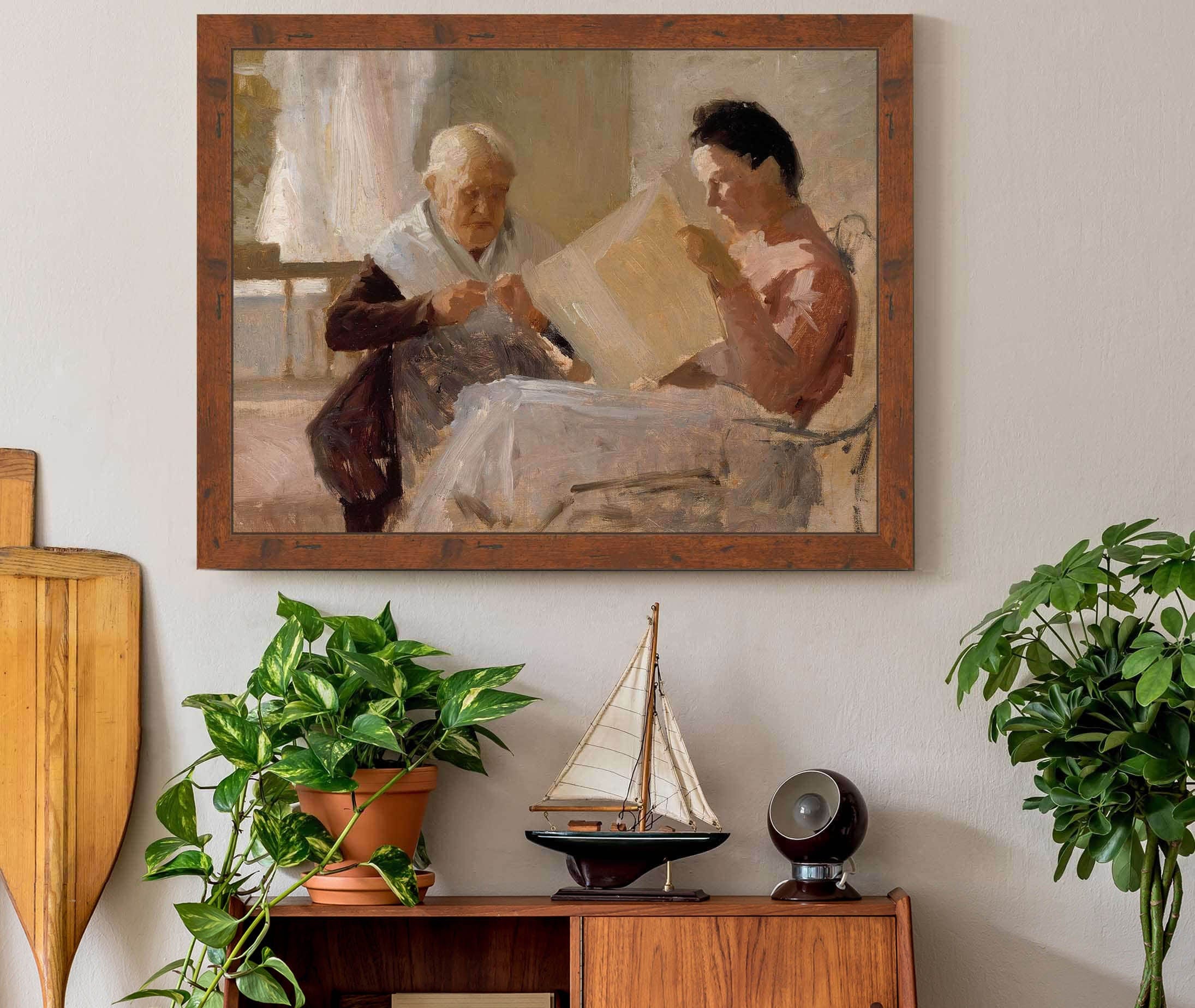 Annie Edelfelt With Fredrika Snygg by Albert Edelfelt