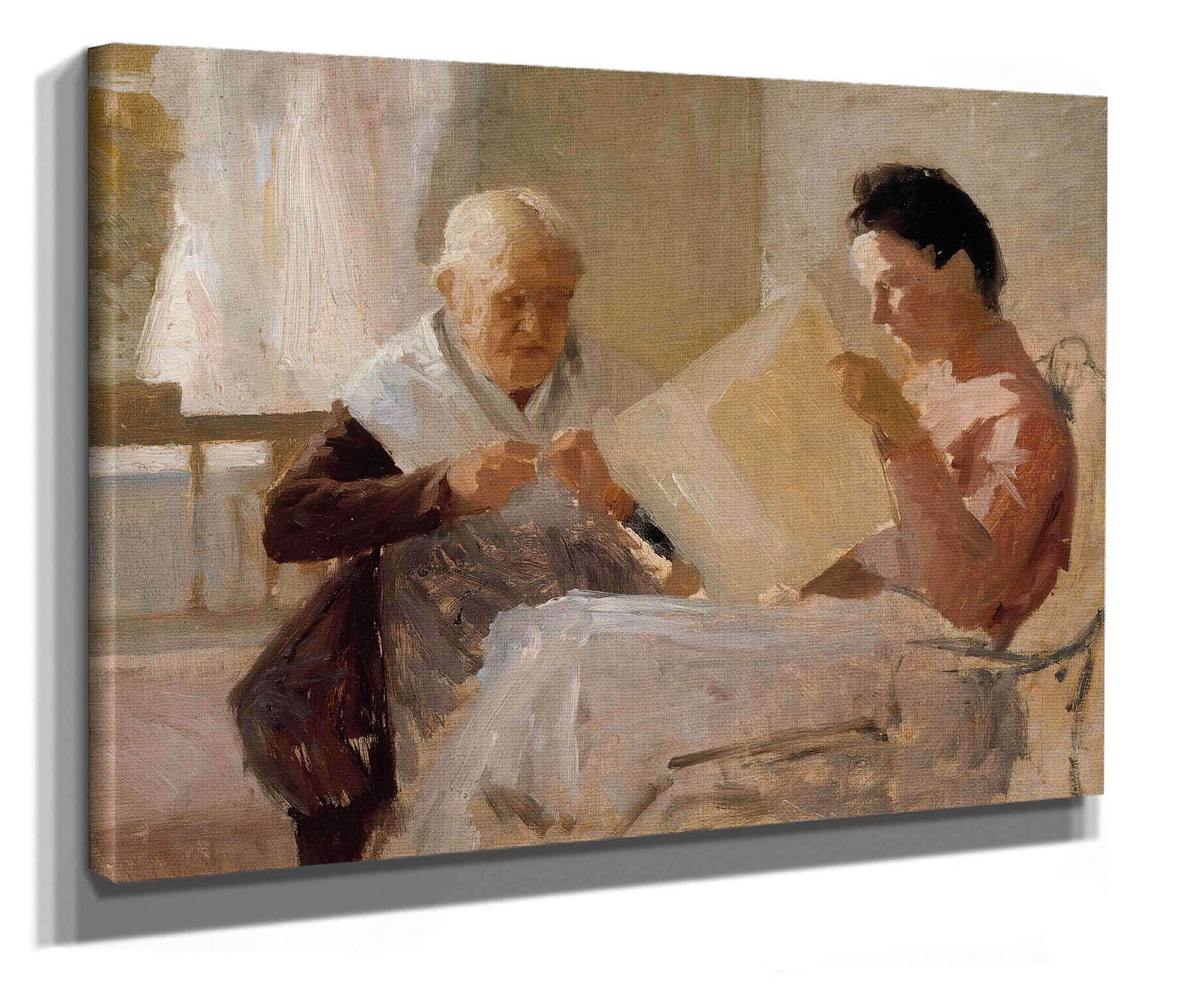 Annie Edelfelt With Fredrika Snygg by Albert Edelfelt