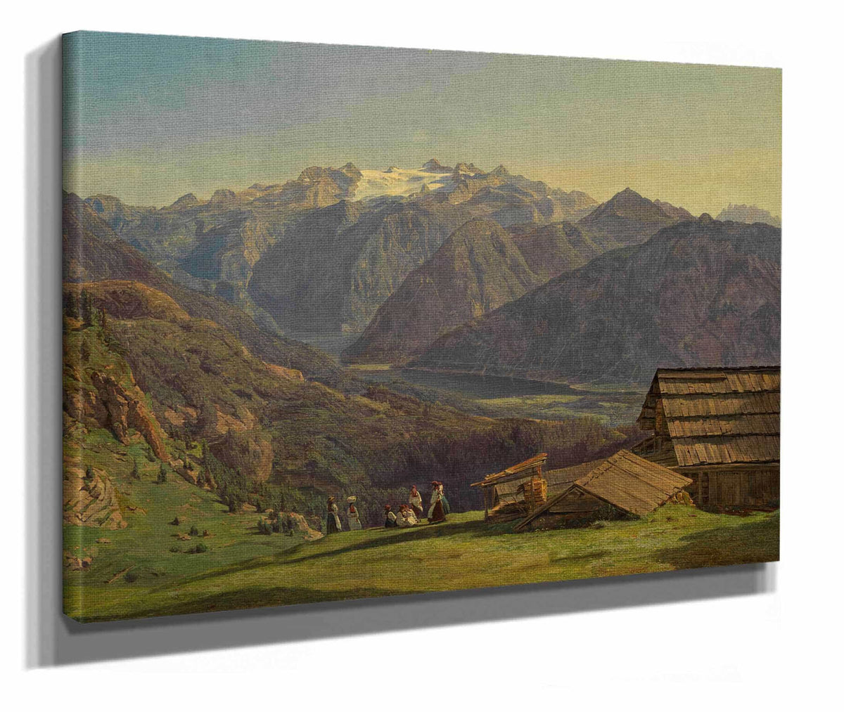 Ansicht Des Dachsteins Mit Dem Hallstattersee Ischl by Ferdinand Georg Waldmuller