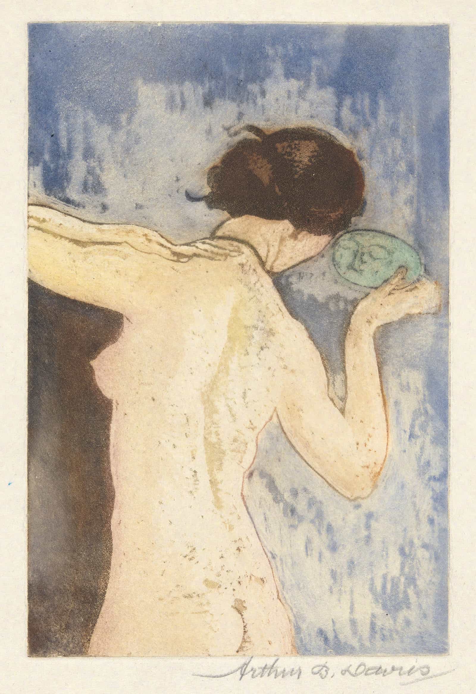 Antique Mirror   by Arthur Bowen Davies