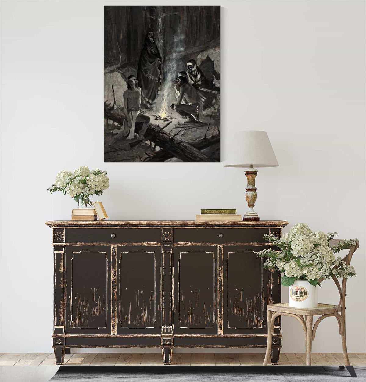 Apache Signal Fire by Frederic Remington