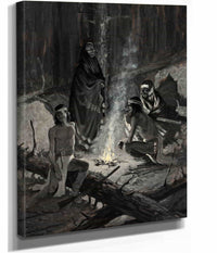 Apache Signal Fire by Frederic Remington