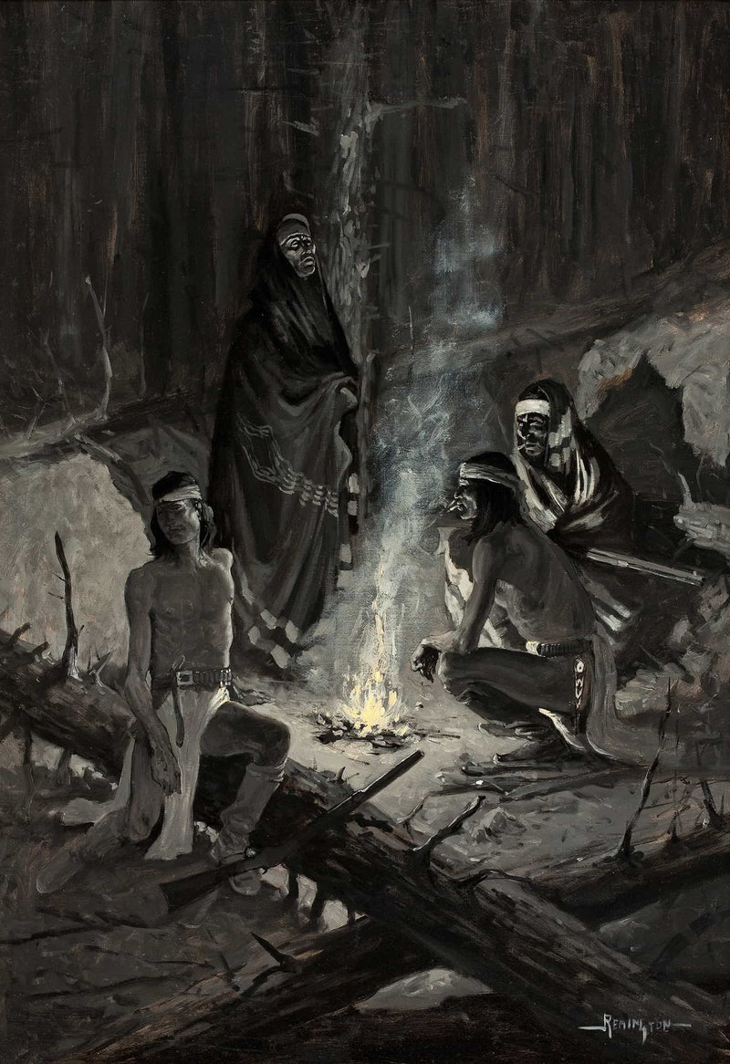 Apache Signal Fire by Frederic Remington