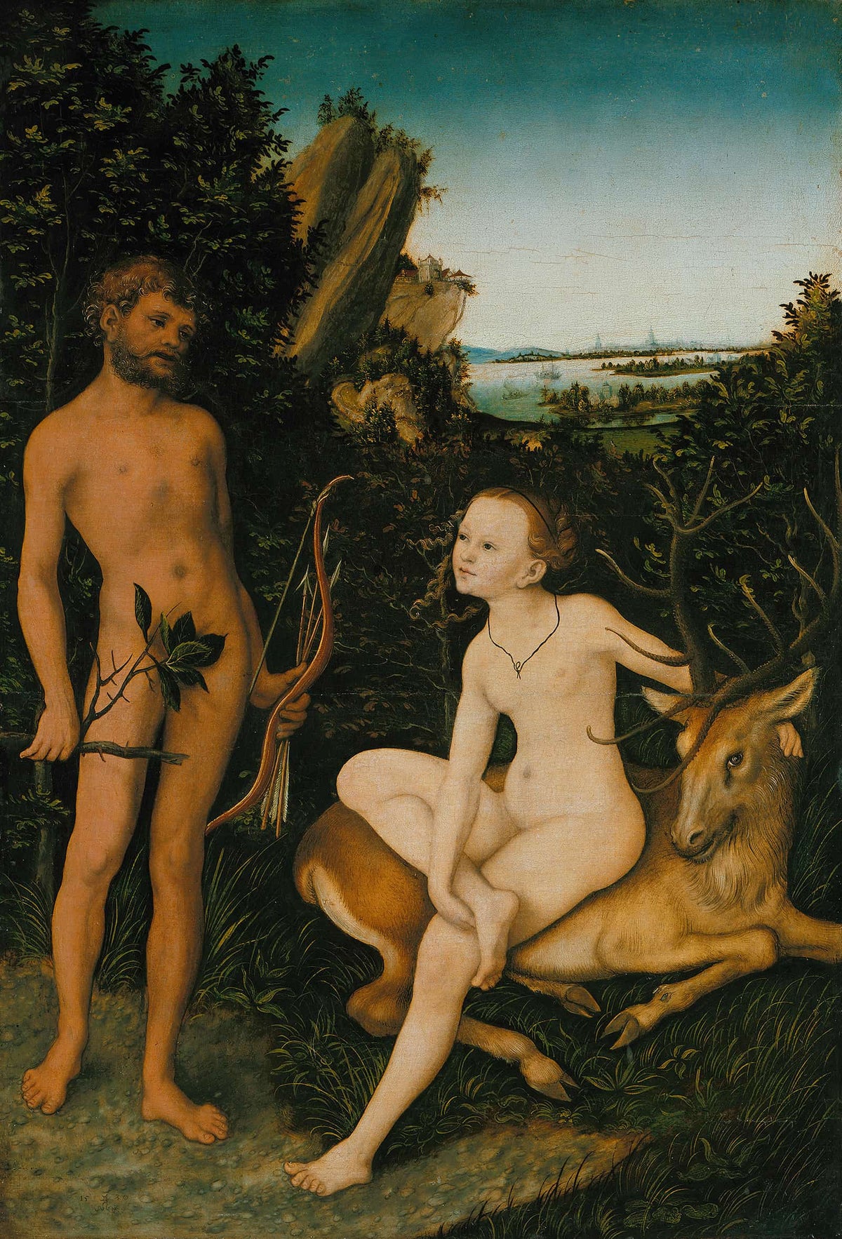 Apollo And Diana by Lucas Cranach The Elder
