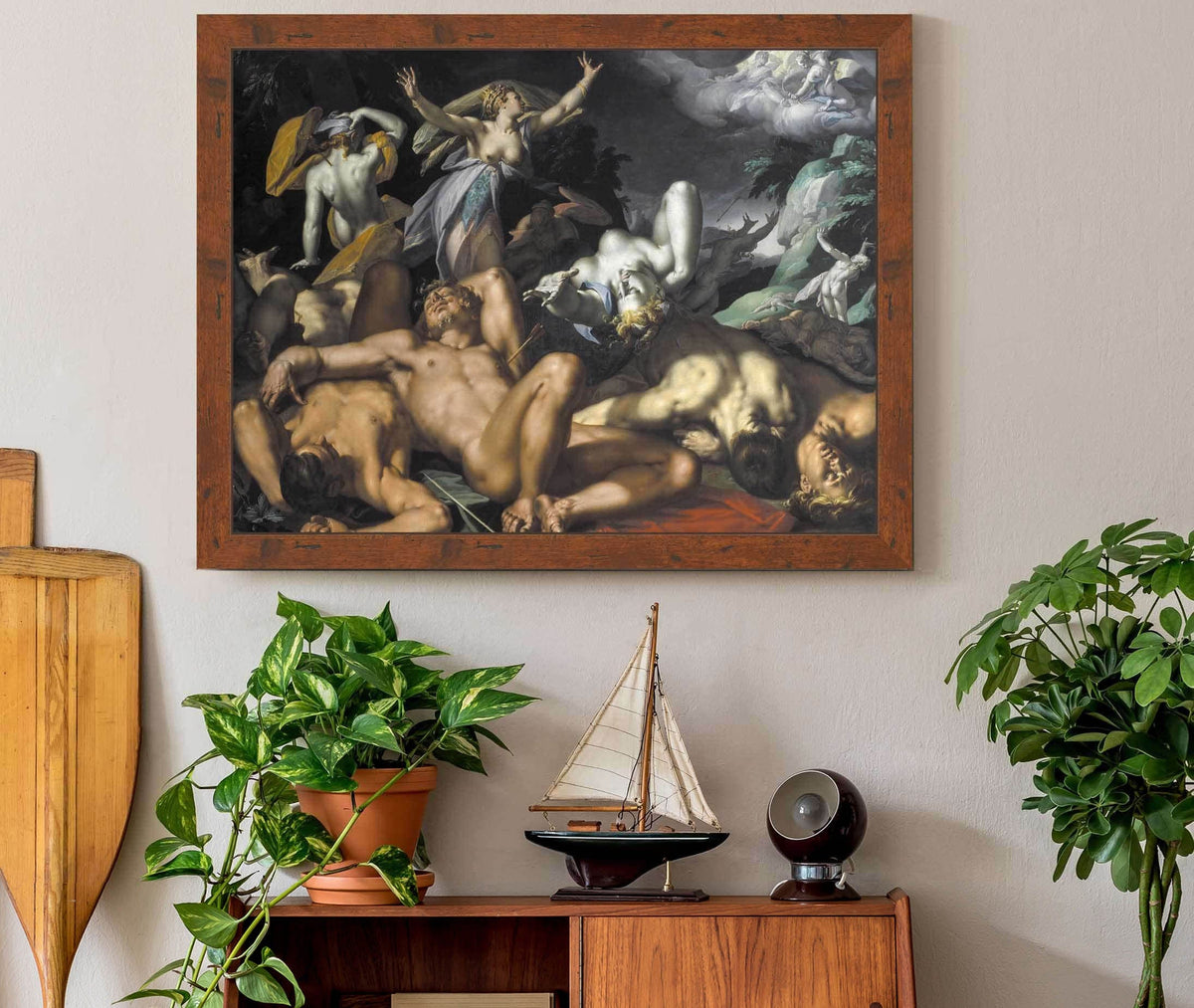 Apollo And Diana Punishing Niobe By Killing Her Children by Abraham Bloemaert