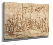 Apollo And The Muses On Mount Parnassus  by Nicolas Poussin