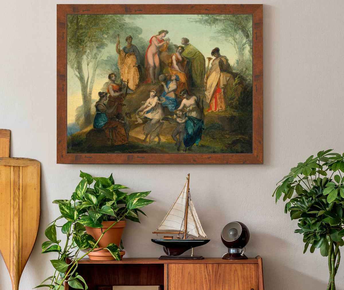 Apollo And The Nine Muses On Mount Parnassus by Pierre Paul Prudhon