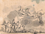 Apollon Og Musicerende Genier by Jens Juel