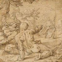 Apollon Poursuivant Daphne by Abraham Bloemaert