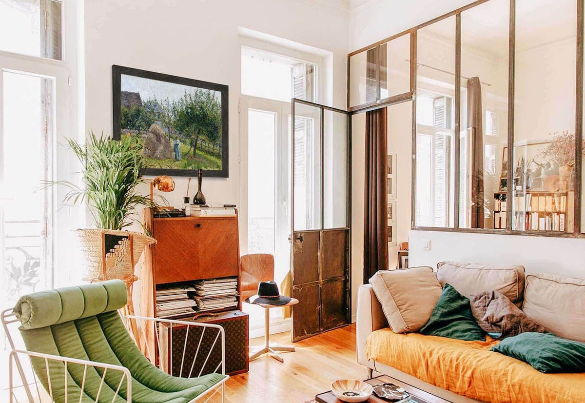 Apple Trees In Eragny Sunny Morning by Camille Pissarro