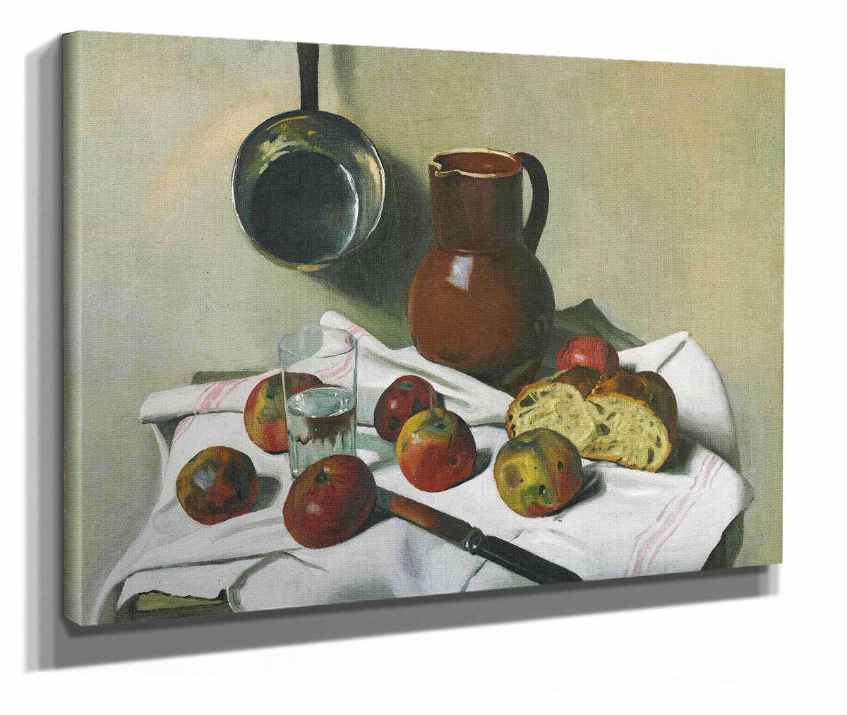 Apples Jug Glass Of Water And Tin Pan by Felix Vallotton
