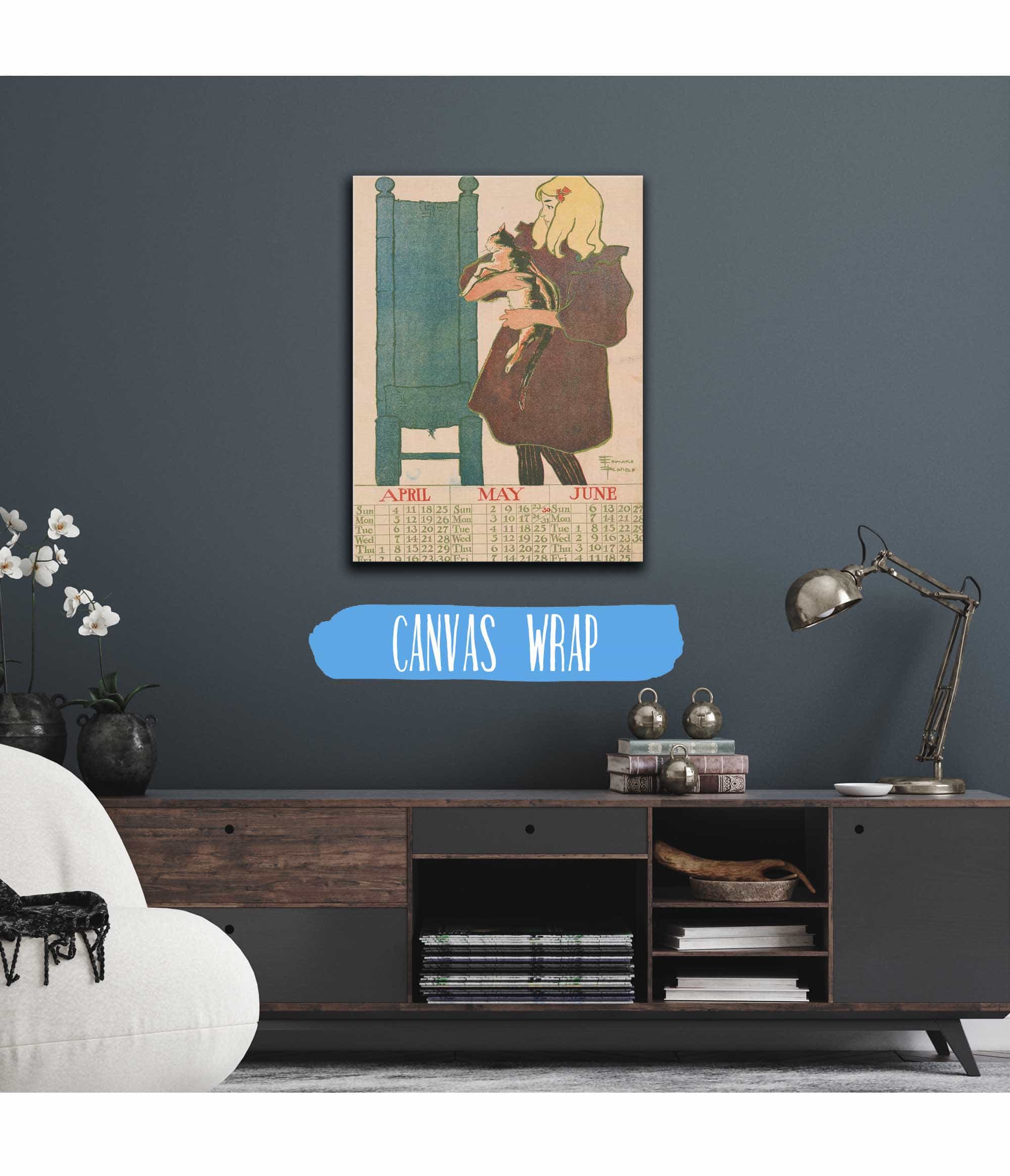 April May June Calendar by Edward Penfield