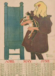 April May June Calendar by Edward Penfield
