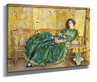 April The Green Gown by Childe Hassam