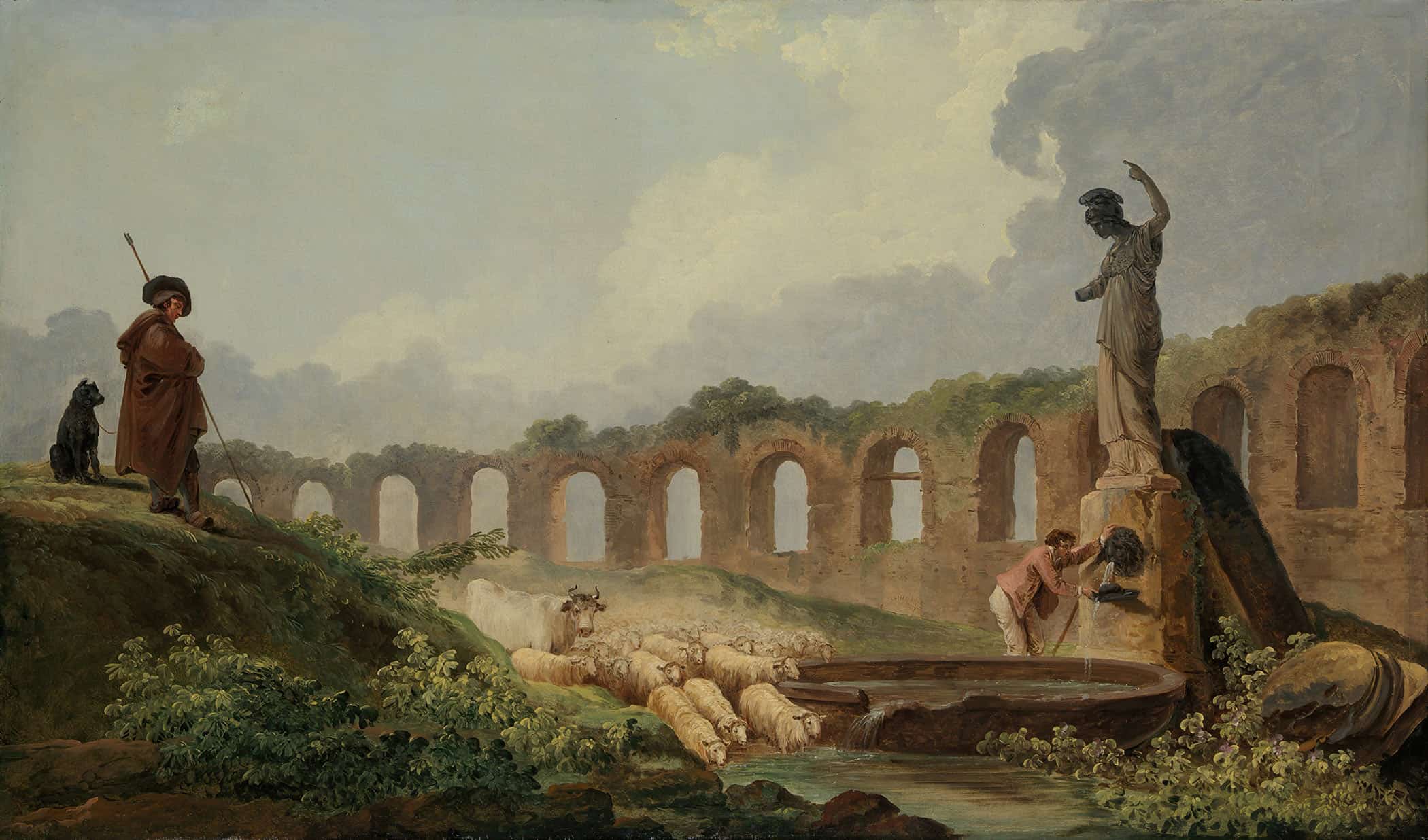 Aqueduct In Ruins by Hubert Robert
