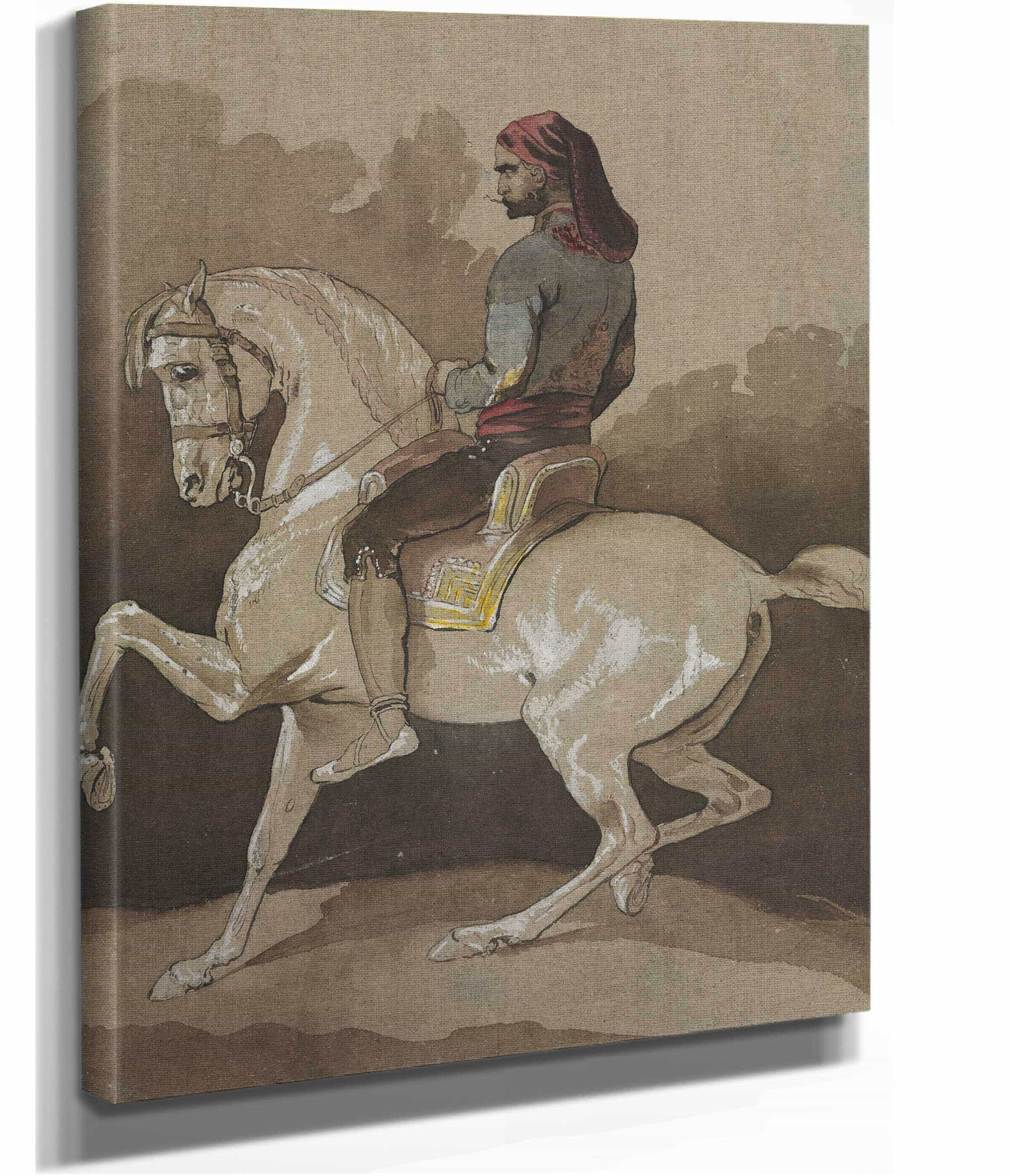 Arab On Horseback S by Horace Vernet