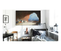 Arabs In A Cave By The Sea by Mariano Fortuny Marsal