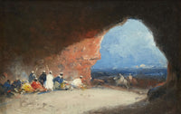 Arabs In A Cave By The Sea by Mariano Fortuny Marsal