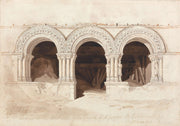 Arches In The West Side Of The Cloister Of Saint Georges De Bocherville Near Rouen Normandy by John Sell Cotman