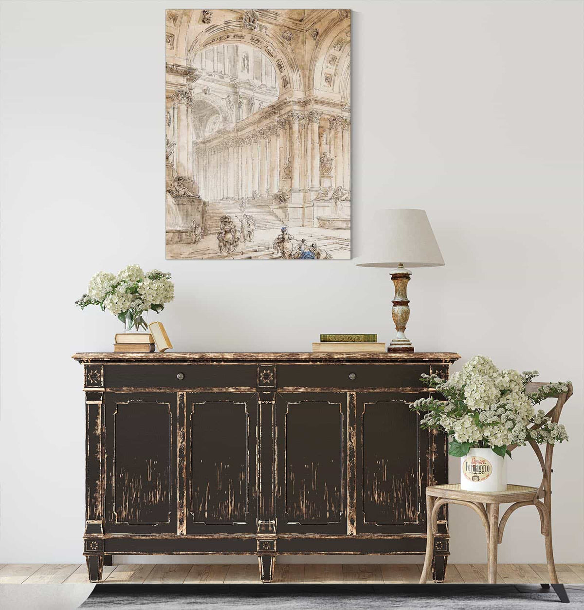 Architectural Composition With Portico by Hubert Robert