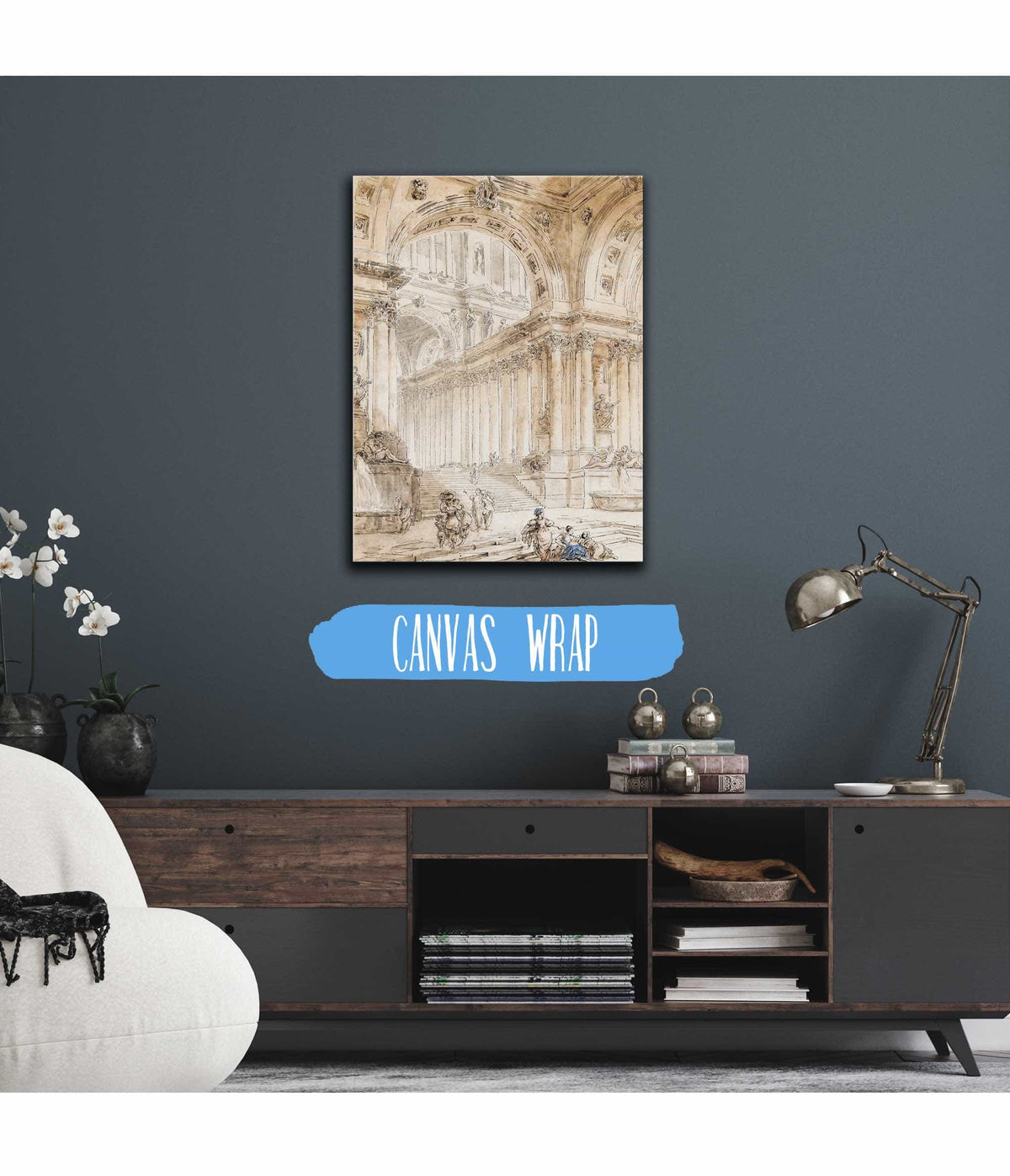 Architectural Composition With Portico by Hubert Robert