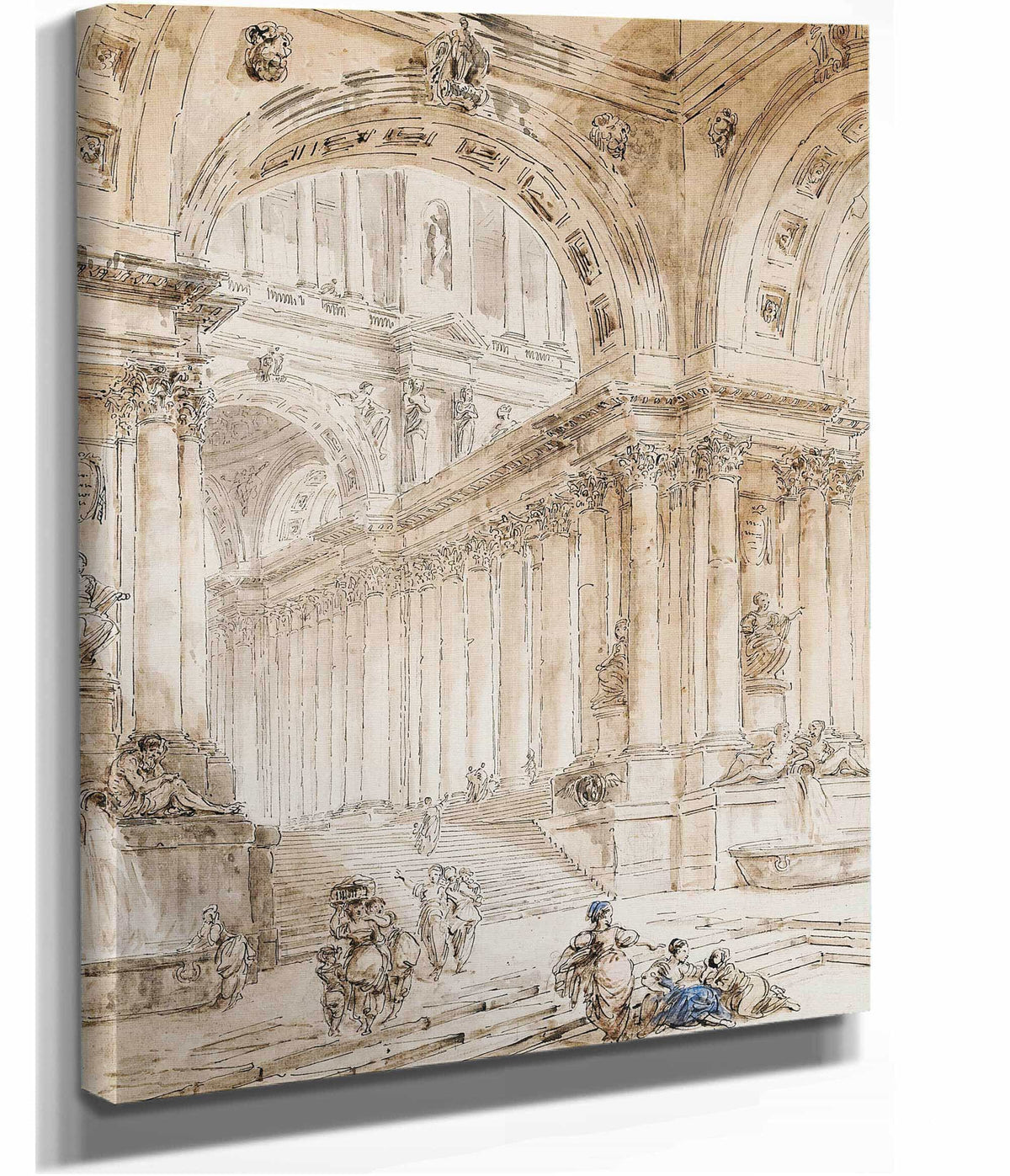 Architectural Composition With Portico by Hubert Robert