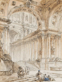 Architectural Composition With Portico by Hubert Robert