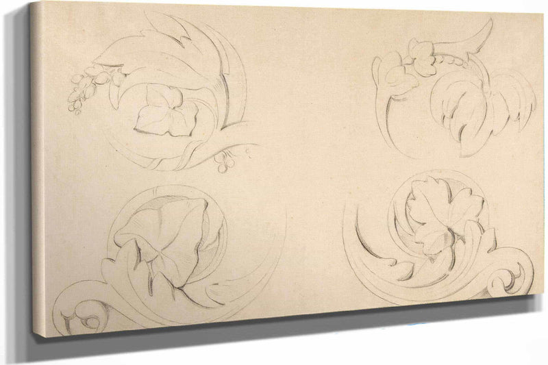 Architectural Motifs Four Rinceaux by Georges Seurat