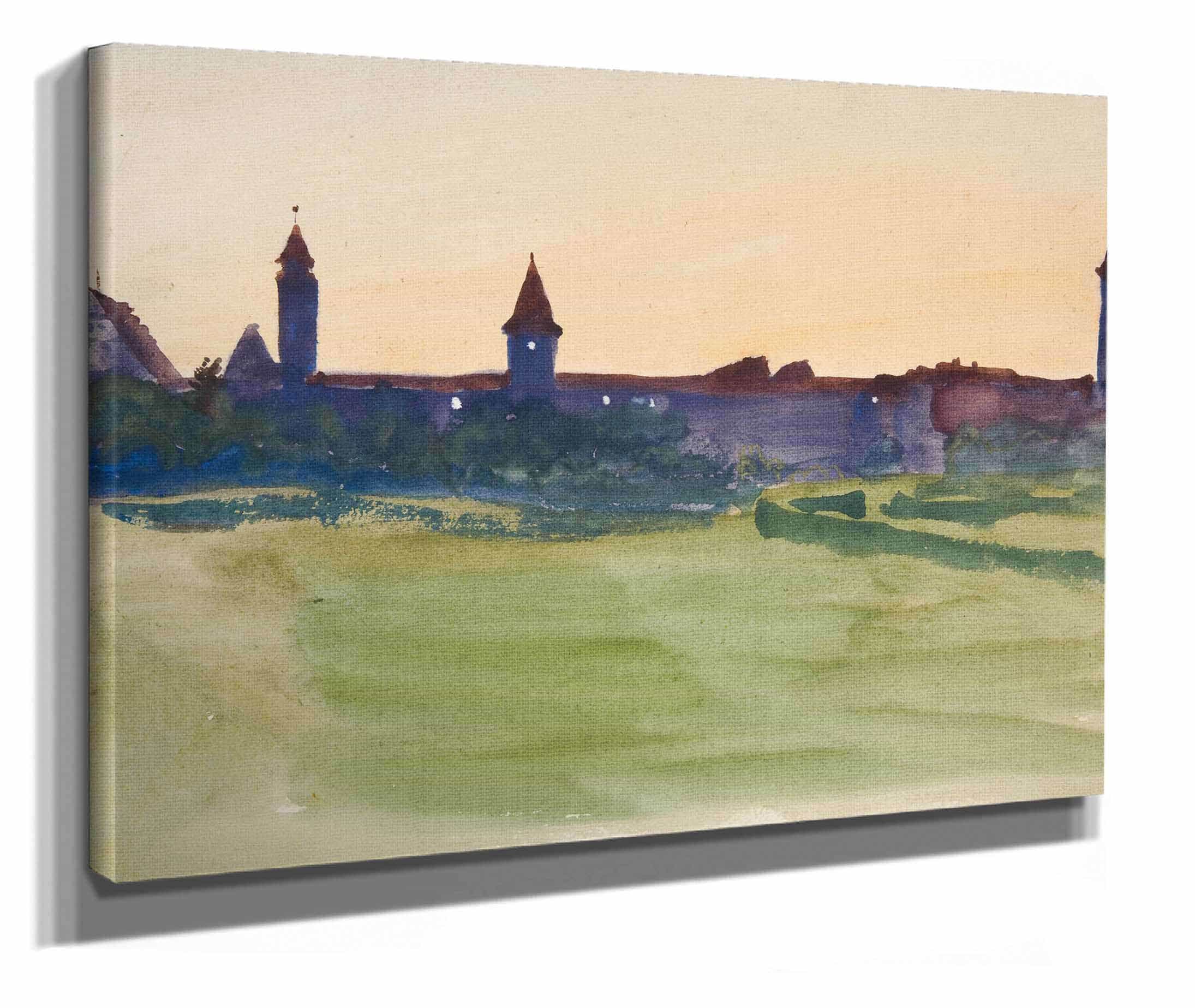 Architectural Study View Of A Walled City by Edwin Austin Abbey