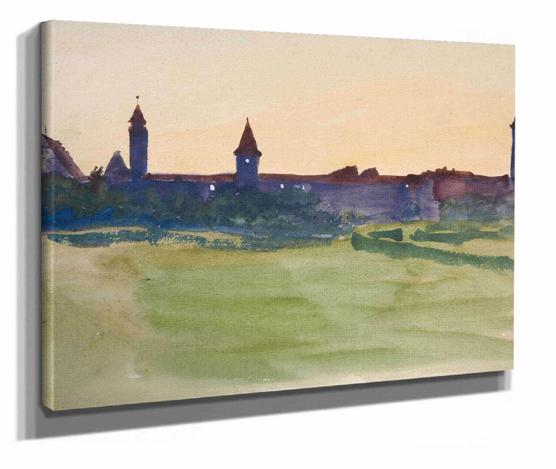 Architectural Study View Of A Walled City by Edwin Austin Abbey