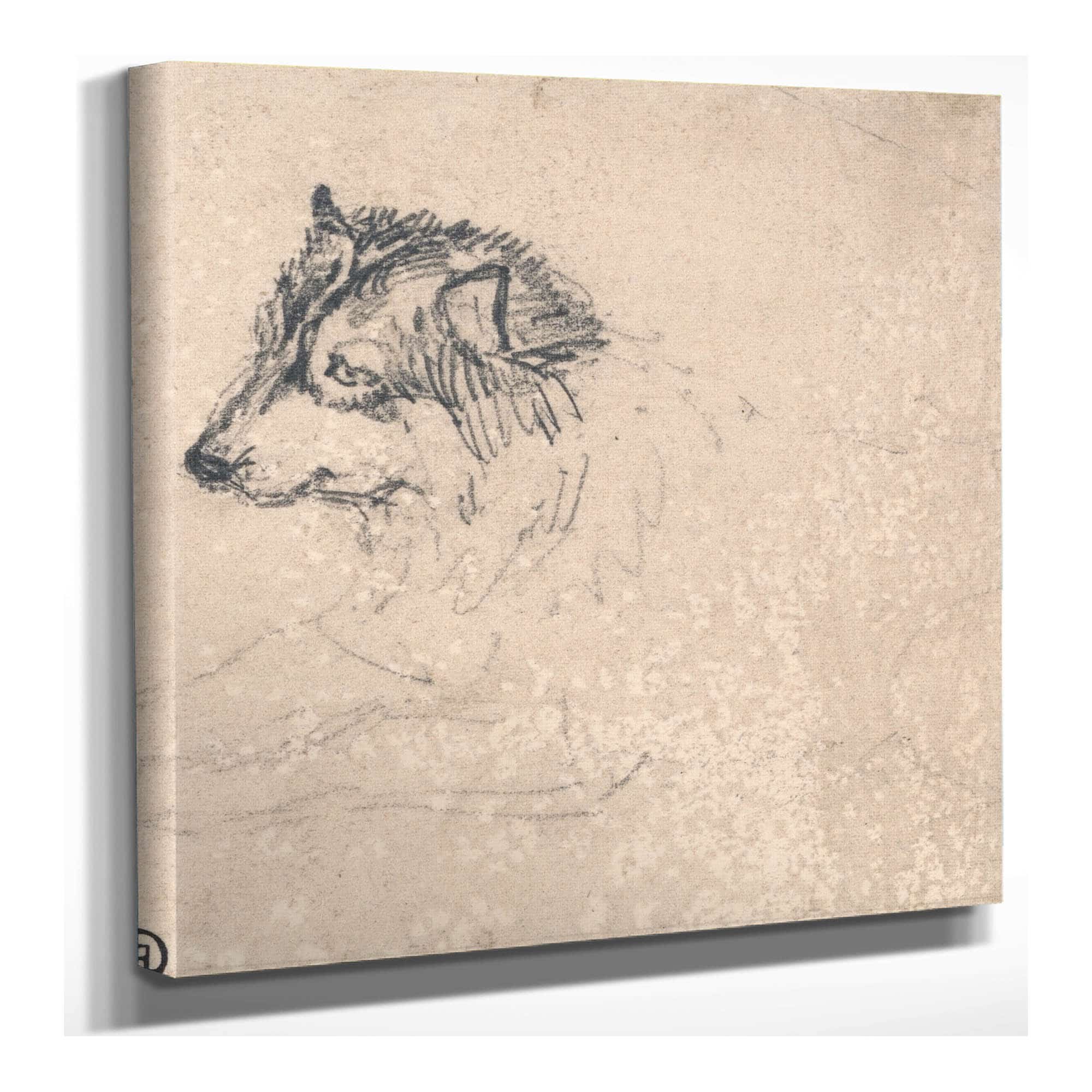 Arctic Dog Facing Left by James Ward