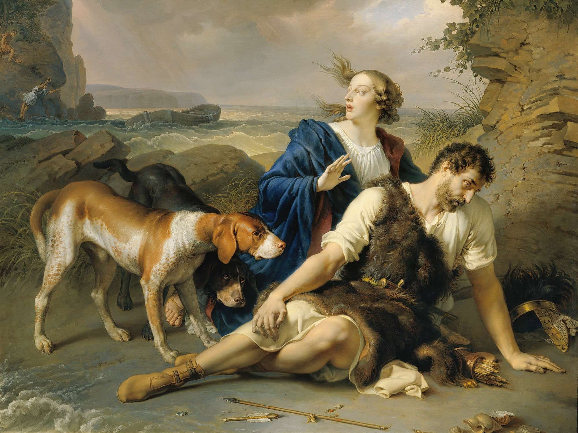 Arindal And Daura Around by Johann Peter Krafft