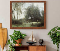 Arleux Palluel The Bridge Of Trysts by Jean Baptiste Camille Corot