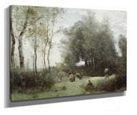 Arleux Palluel The Bridge Of Trysts by Jean Baptiste Camille Corot