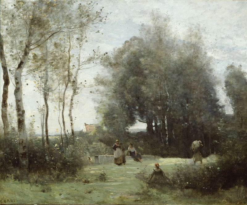 Arleux Palluel The Bridge Of Trysts by Jean Baptiste Camille Corot