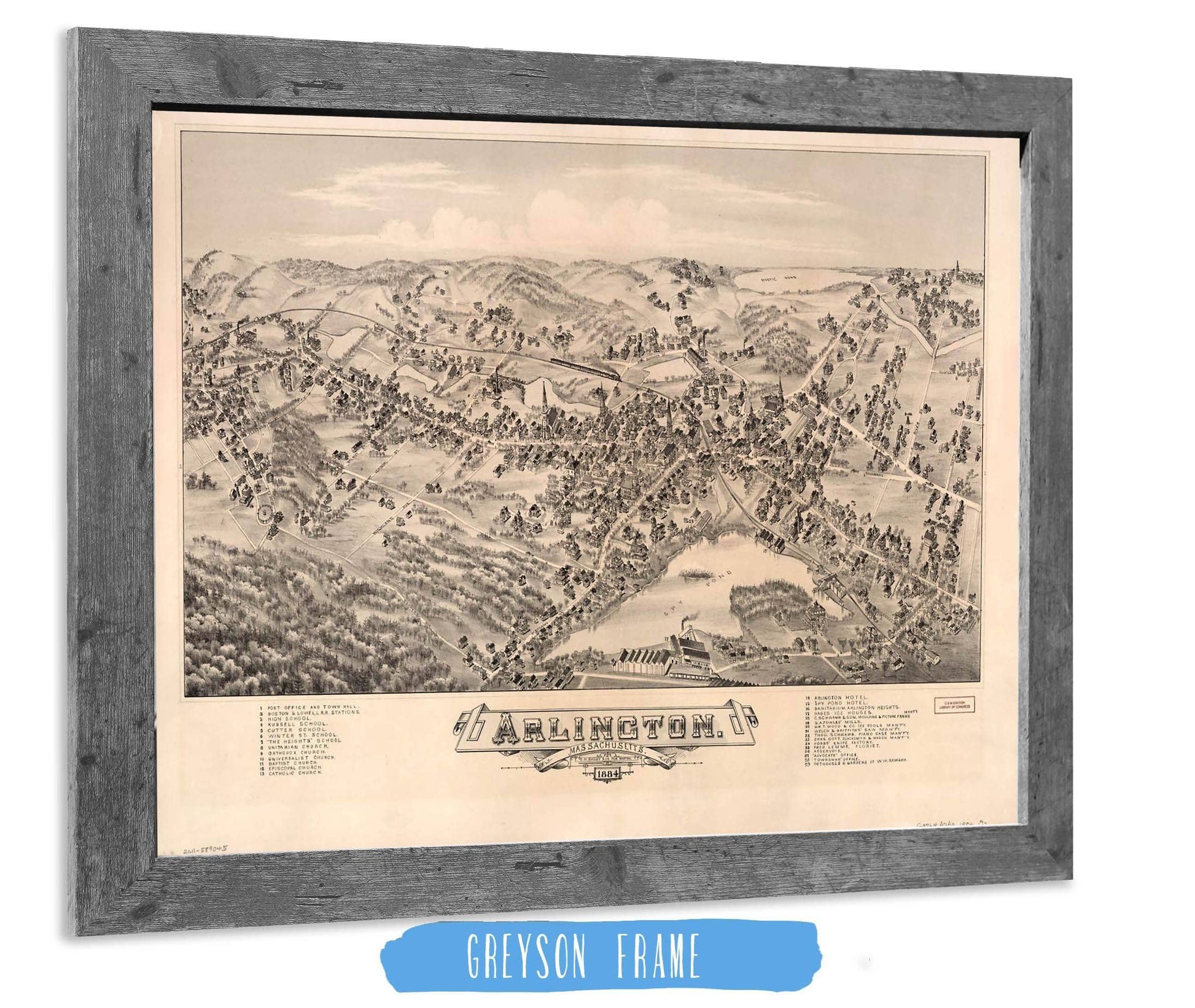 Arlington Massachusetts 1884 State of Massachusetts