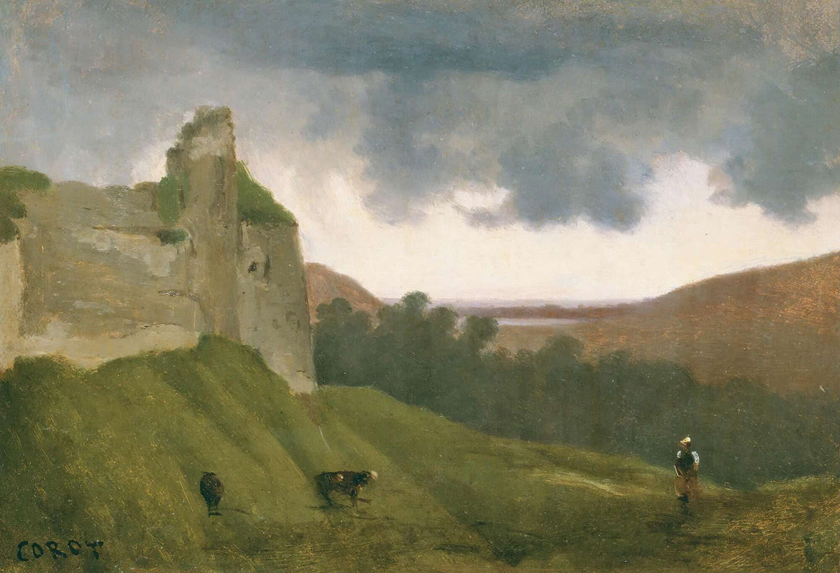 Arques Ruines Du Chateau by Jean Baptiste Camille Corot