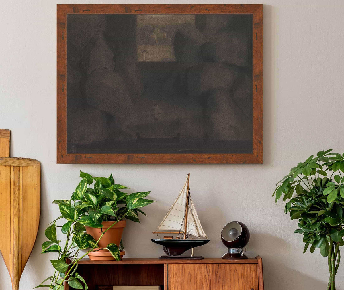 Arrival In A Dark Landscape  by Herbert Crowley