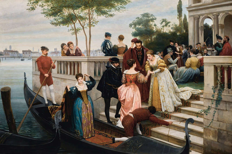 Arriving For The Ball Murano by Eugen Von Blaas