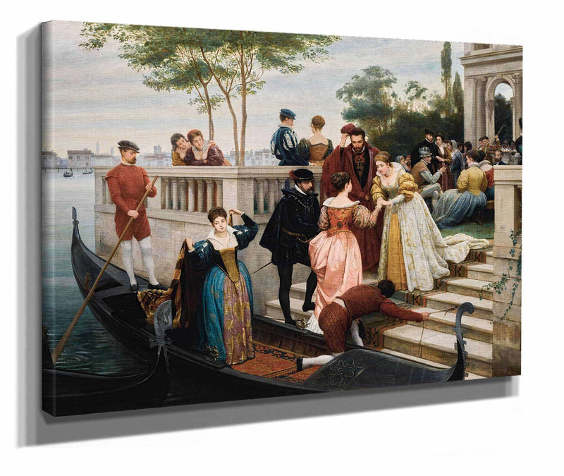 Arriving For The Ball Murano by Eugen Von Blaas