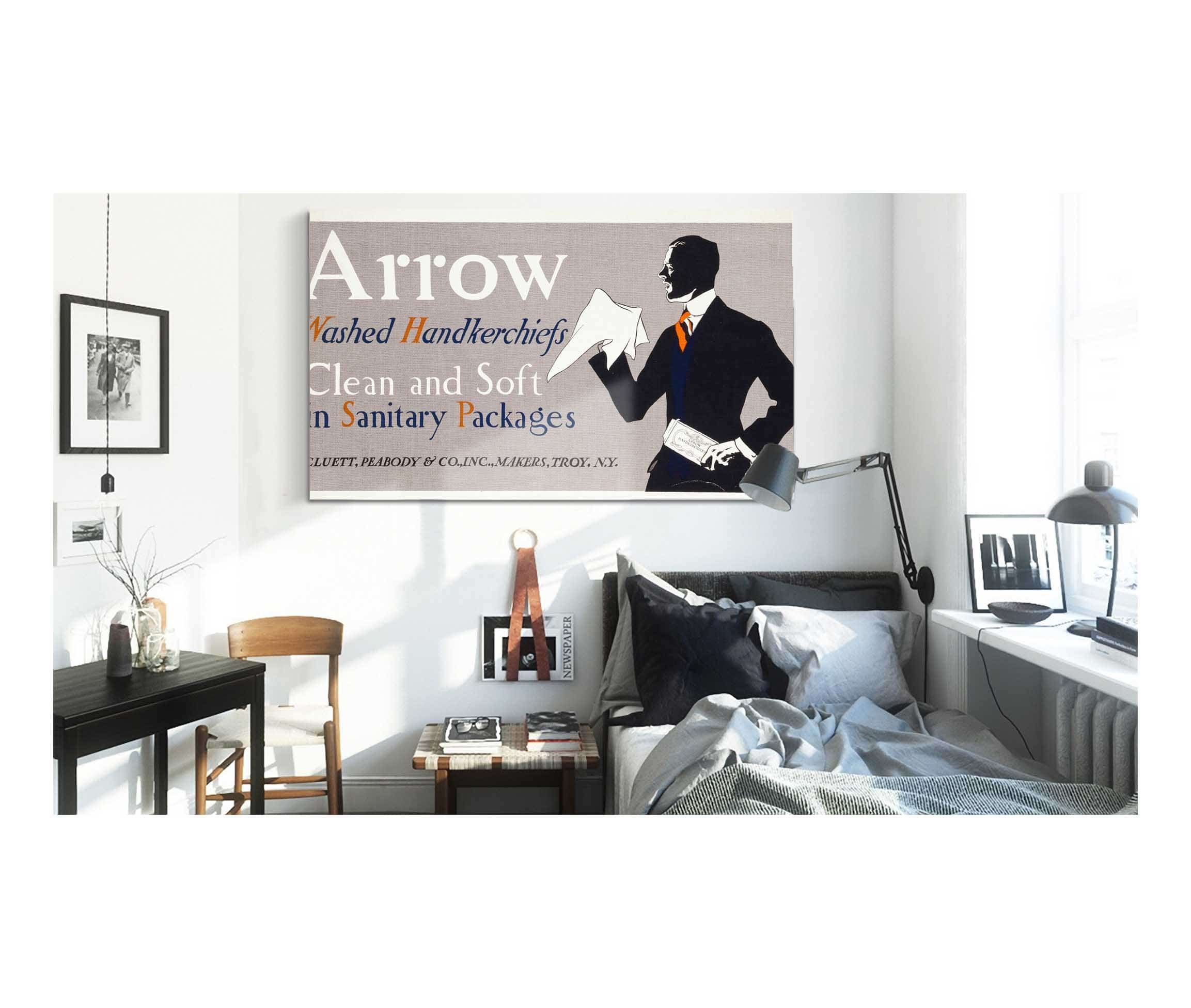 Arrow Washed Handkerchiefs Clean And Soft In Sanitary Packages by Edward Penfield