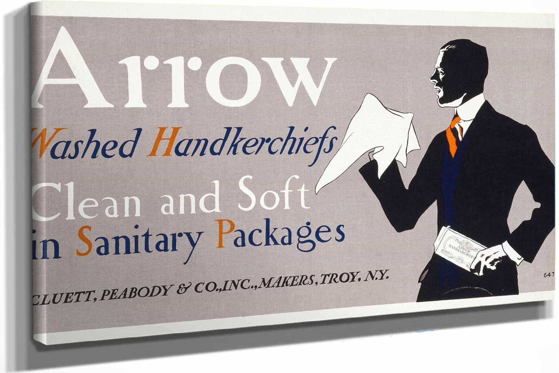 Arrow Washed Handkerchiefs Clean And Soft In Sanitary Packages by Edward Penfield
