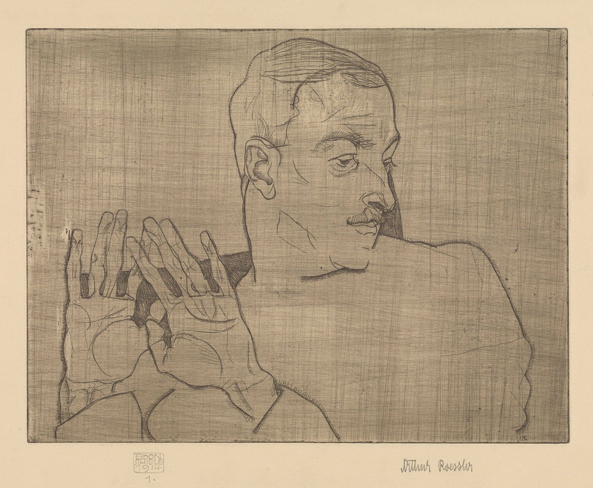Arthur Roessler by Egon Schiele