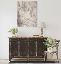 Arttu Sitting By The Fireplace by Pekka Halonen