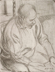 Arttu Sitting By The Fireplace by Pekka Halonen