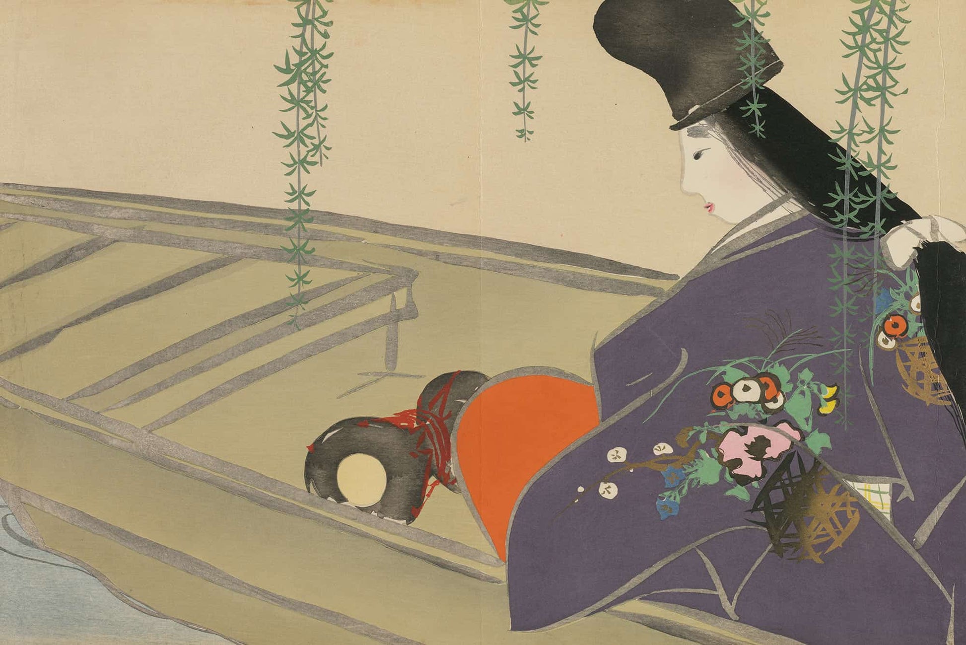 Asazuma In Her Boat Asazuma Bune by Kamisaka Sekka