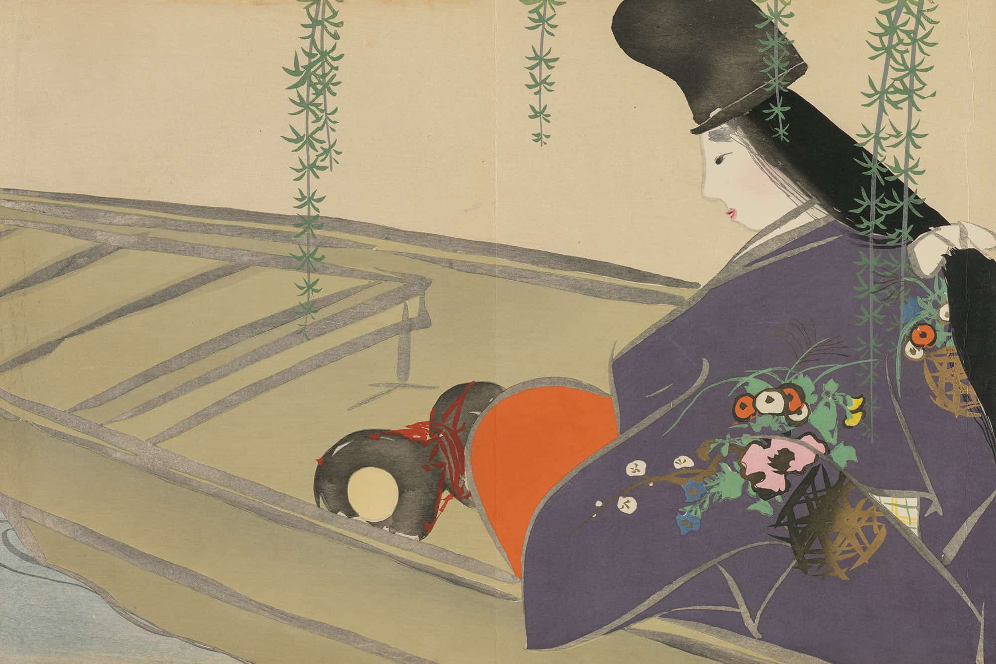 Asazuma In Her Boat Asazuma Bune by Kamisaka Sekka