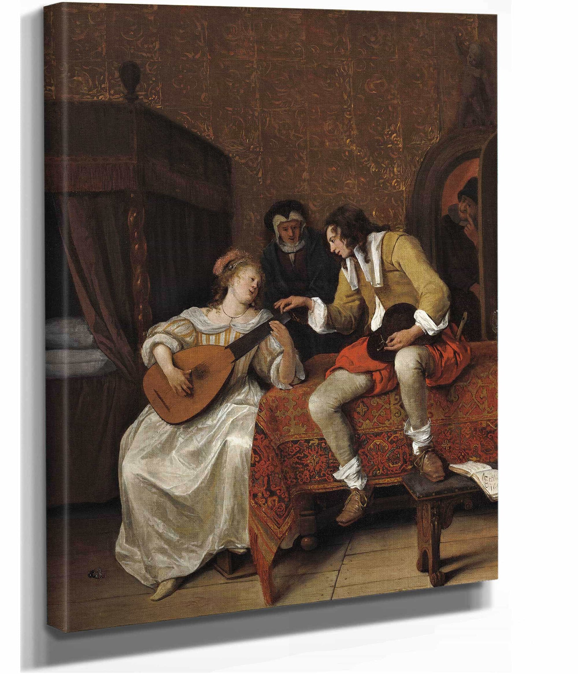Ascagnes And Lucelle The Music Lesson by Jan Steen