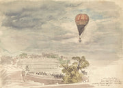 Ascent Of Balloon From Burlington House Piccadilly From The Window At Mr B Palmers After by John Linnell
