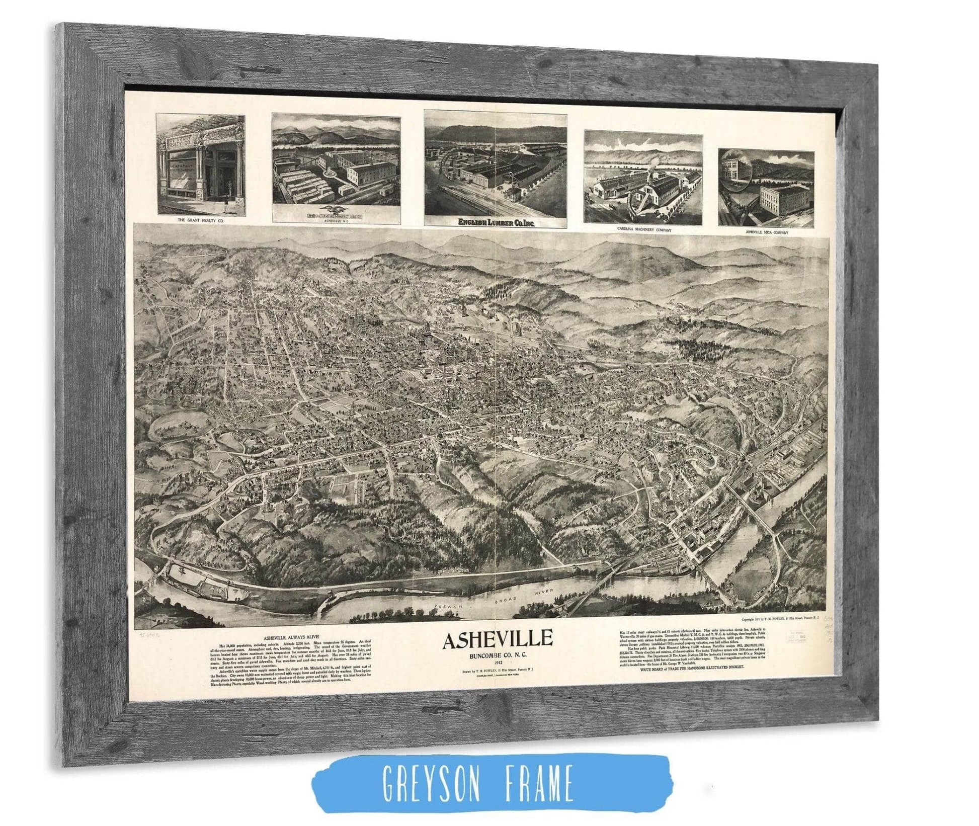 Asheville Buncombe Co Nc 1912 State of North Carolina
